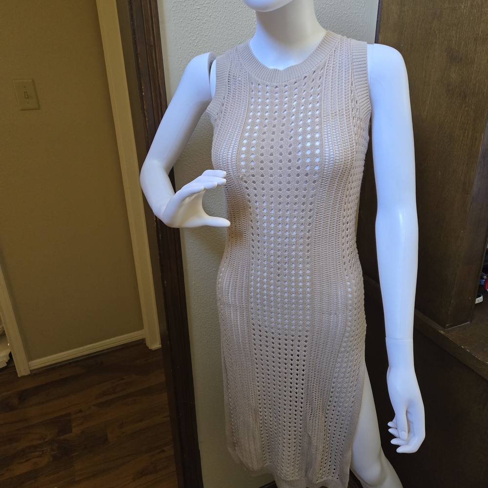 Tahari Light Tan Knit Top